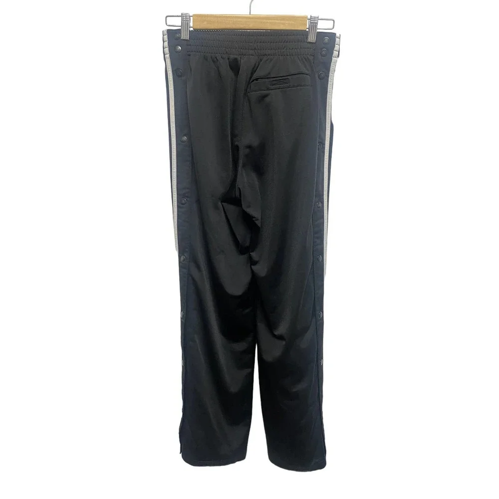 adidas Black Track Pants with White Stripes